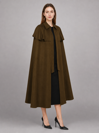 Brown shirt dress with a collar and buttons