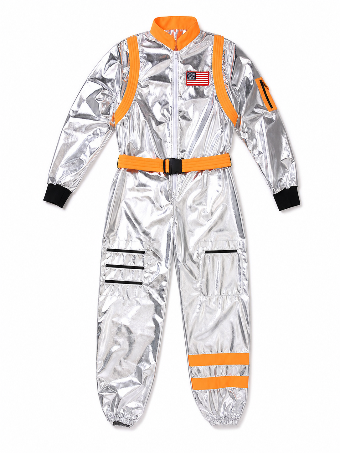 Astronaut Costume, Silver Jumpsuit for Cosplay