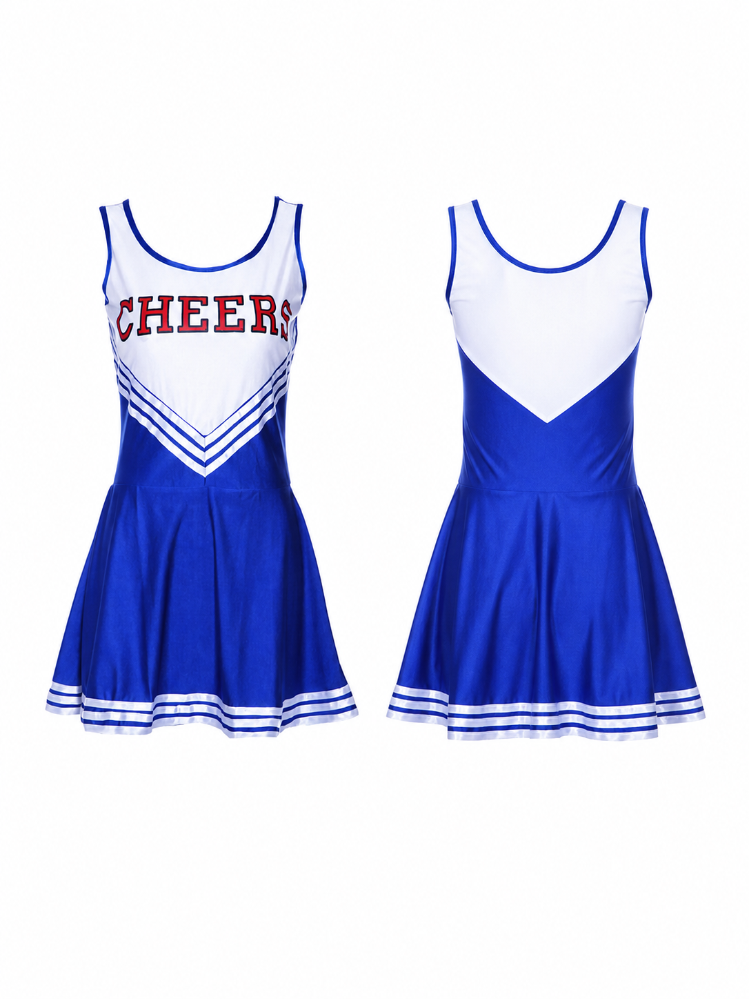 CHEERS Stage Dress, Blue and White Performance Dress