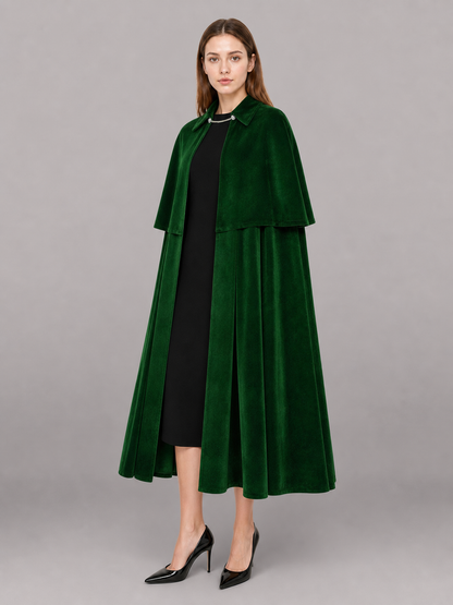 Green Carnival Cloak with High Collar