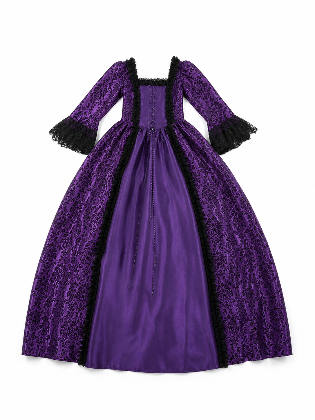 Gothic Historical Dress with Wide Sleeves