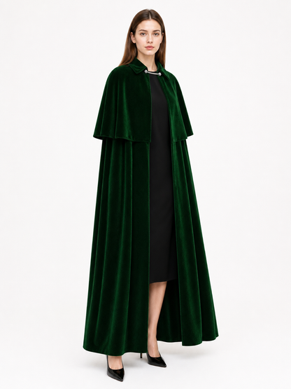 Dark Green Carnival Cape for a Costume