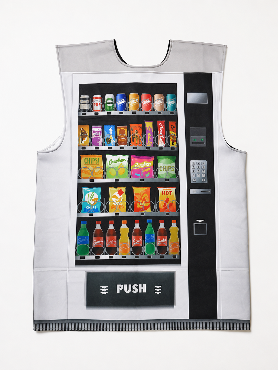 Printed Vending Machine Costume for Halloween and Parties