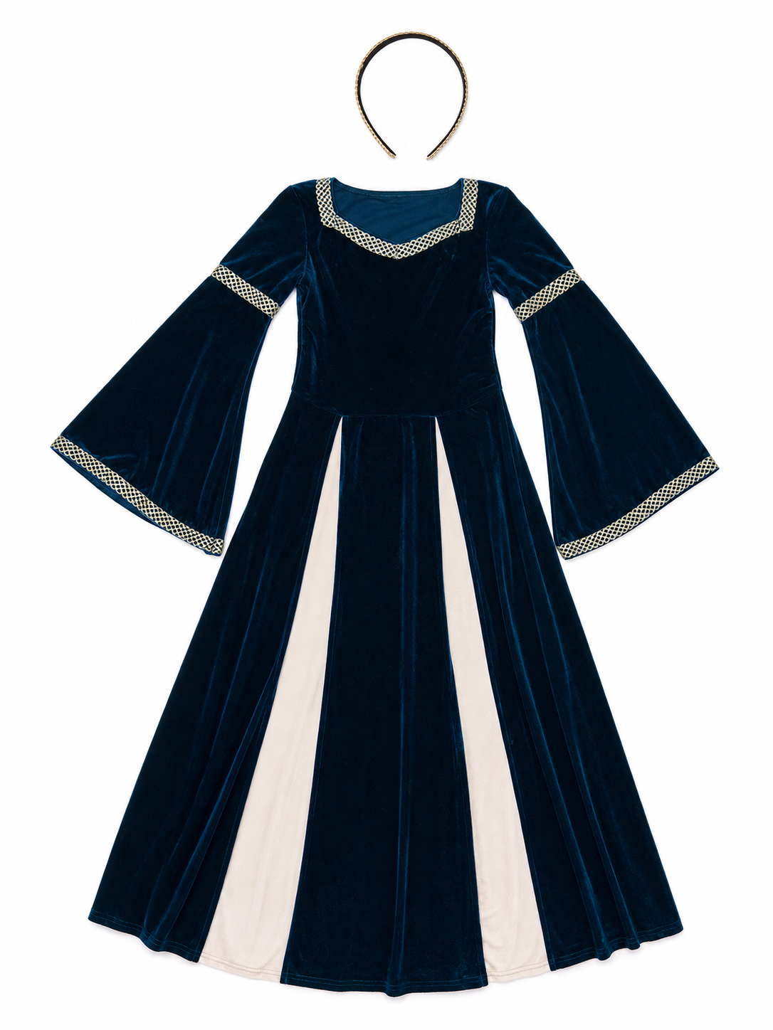 Medieval-style costume dress with headband