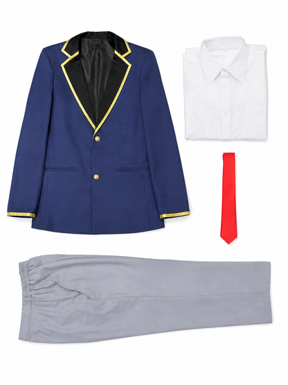Cosplay costume: jacket, shirt, tie, and pants