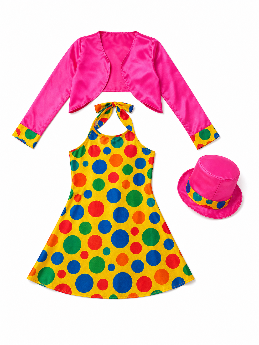 Clown Costume with Dress and Top Hat