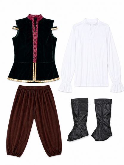 Historical Costume with Shirt and Brown Pants