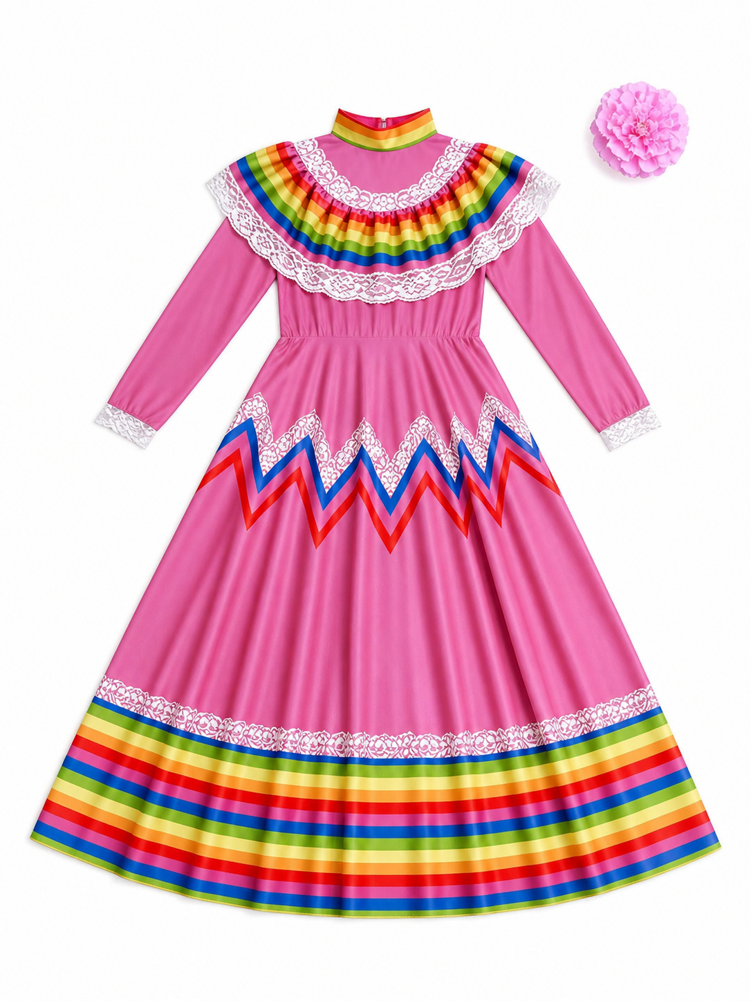 Bright Carnival Dress in Mexican Style