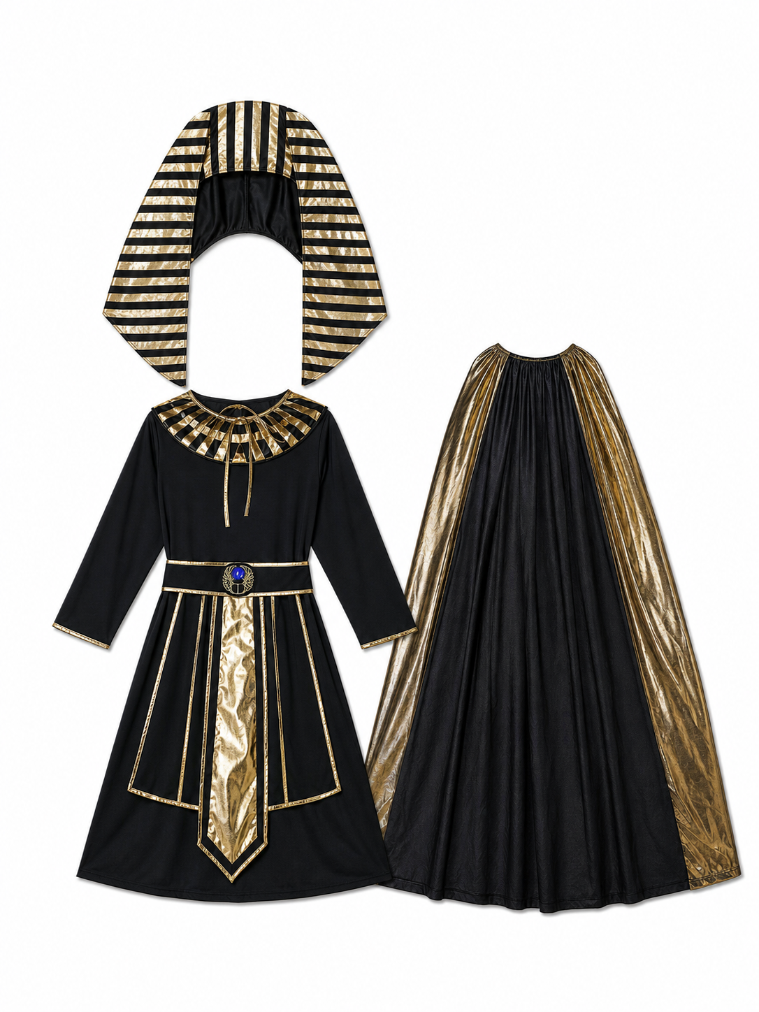 Egyptian Costume with Headdress and Cape