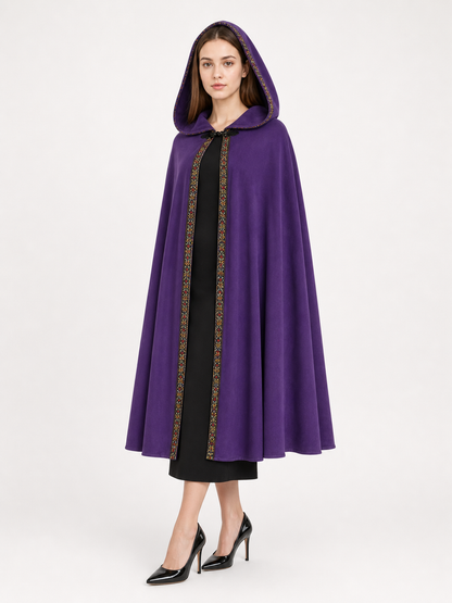Purple Hooded Carnival Cloak