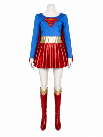 Superhero Costume: Dress with Boot Covers for Cosplay included items