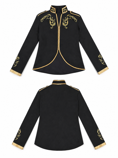 Cosplay Costume Jacket with Gold Embroidery
