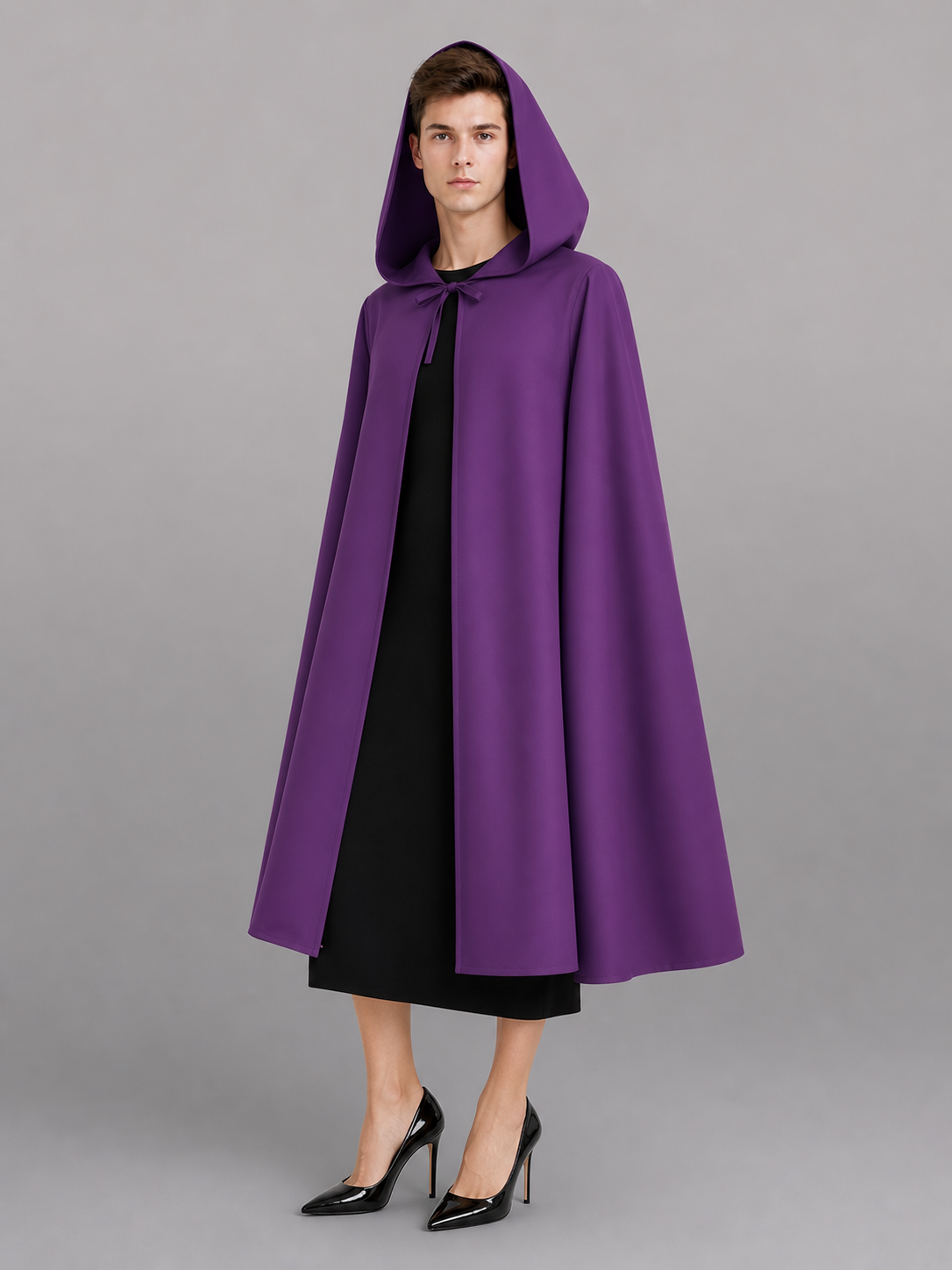 Purple Carnival Cape with Hood