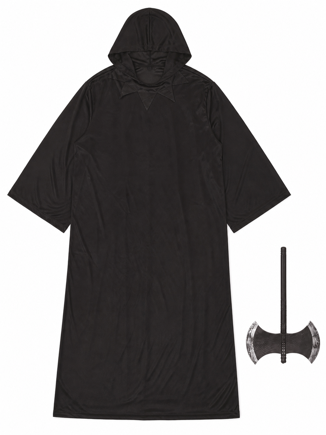 Black Hooded Cloak for Halloween and Cosplay