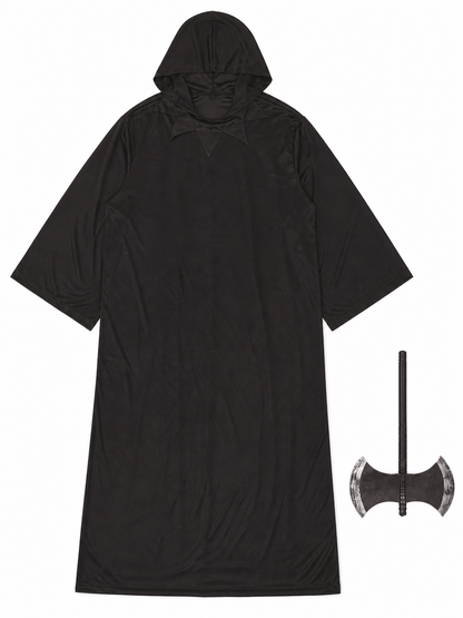 Black Hooded Cloak for Halloween and Cosplay