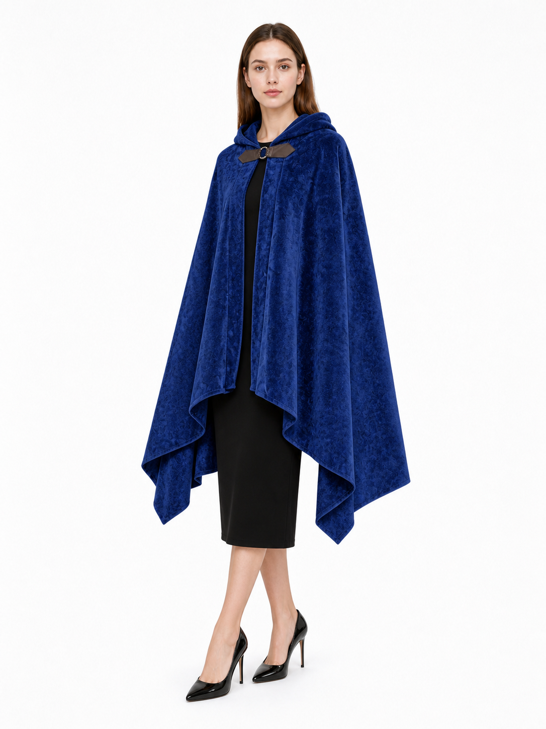Blue Hooded Carnival Cloak for Cosplay