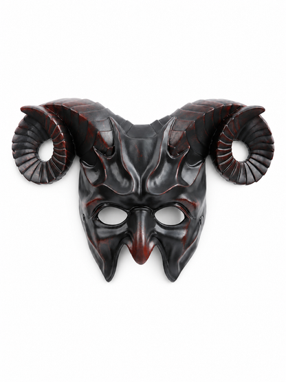 Black ram horn carnival mask product view 32