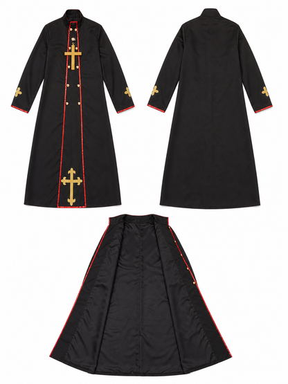 Halloween Clergy Costume, Black Robe