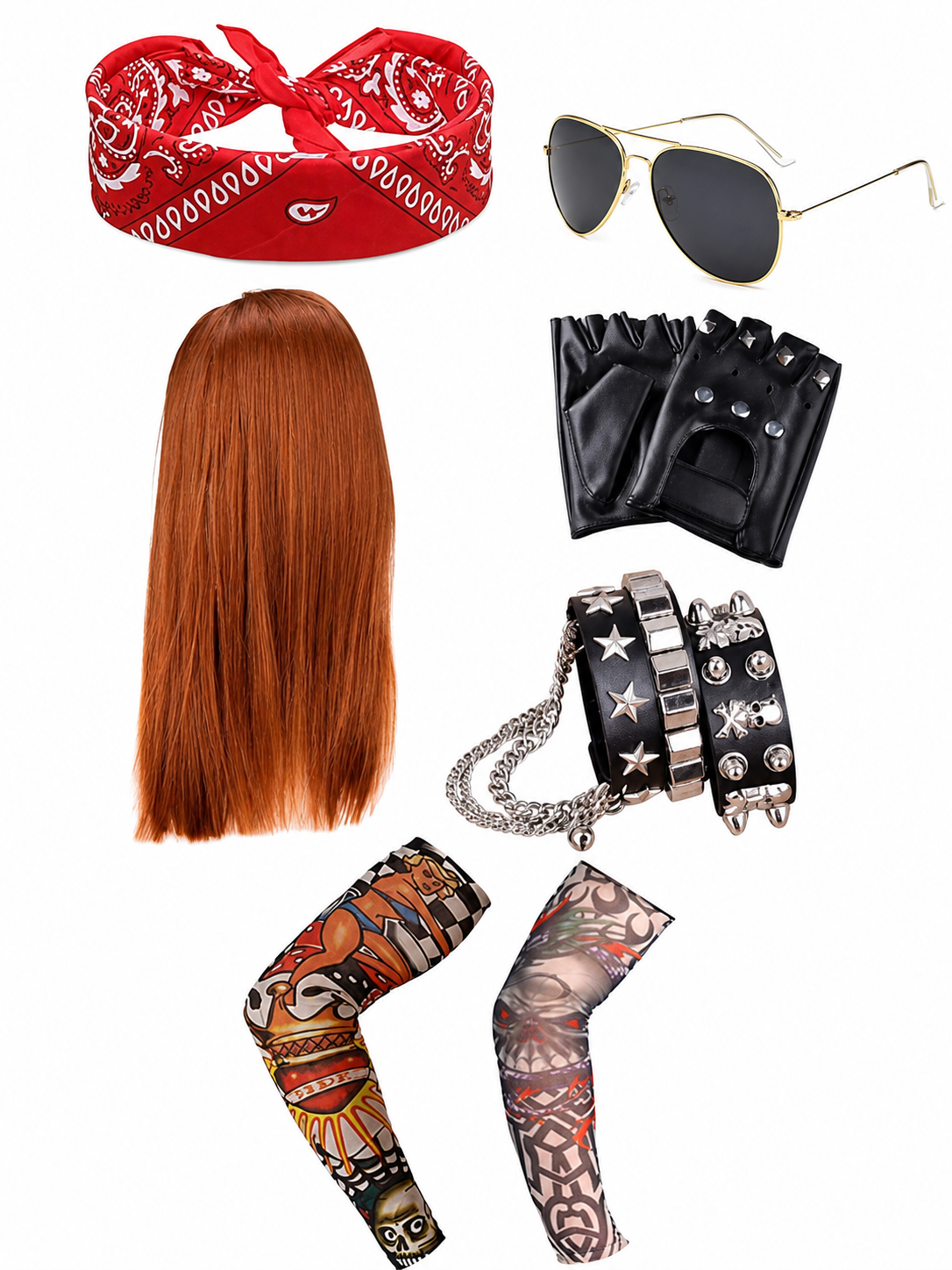 Rock Accessories Set for Cosplay and Themed Parties