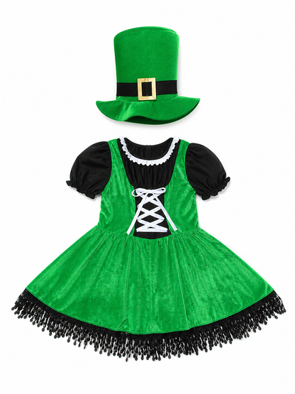 Leprechaun costume with green hat