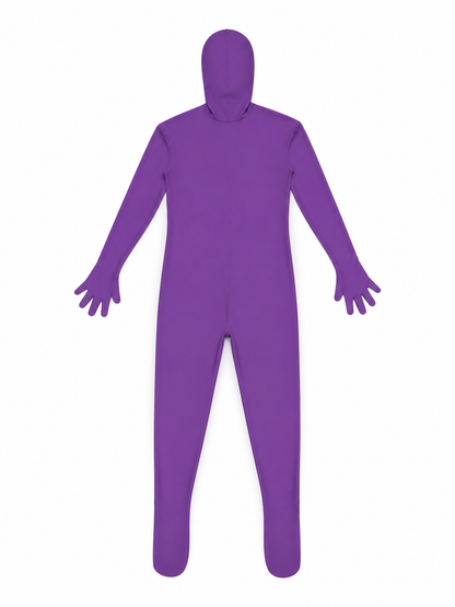 Purple Hooded Invisibility Costume for Cosplay