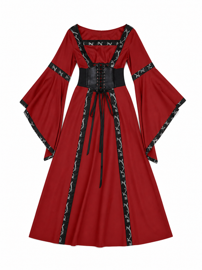 Gothic Medieval Hooded Dress