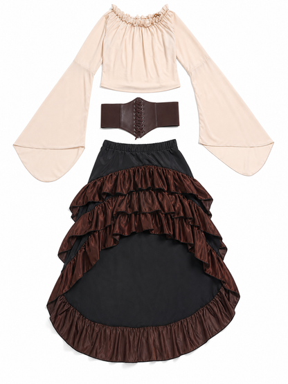 Steampunk Ruffled Costume Dress
