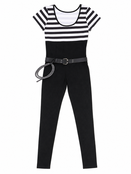 Robber Costume — Striped Jumpsuit