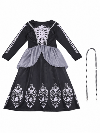 Gothic hooded dress with long sleeves