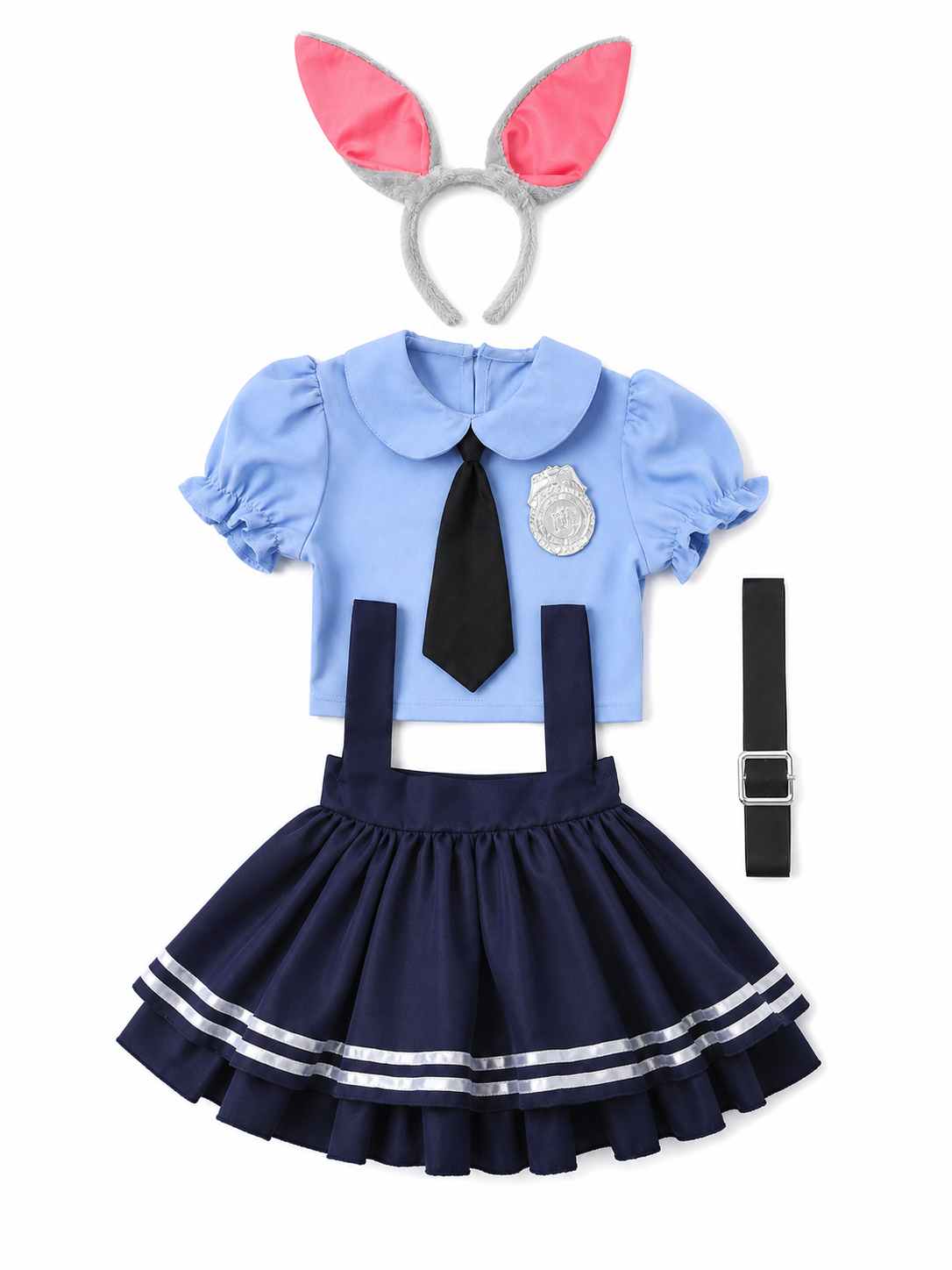 Bunny Stage Costume with Ears and Full Skirt included items