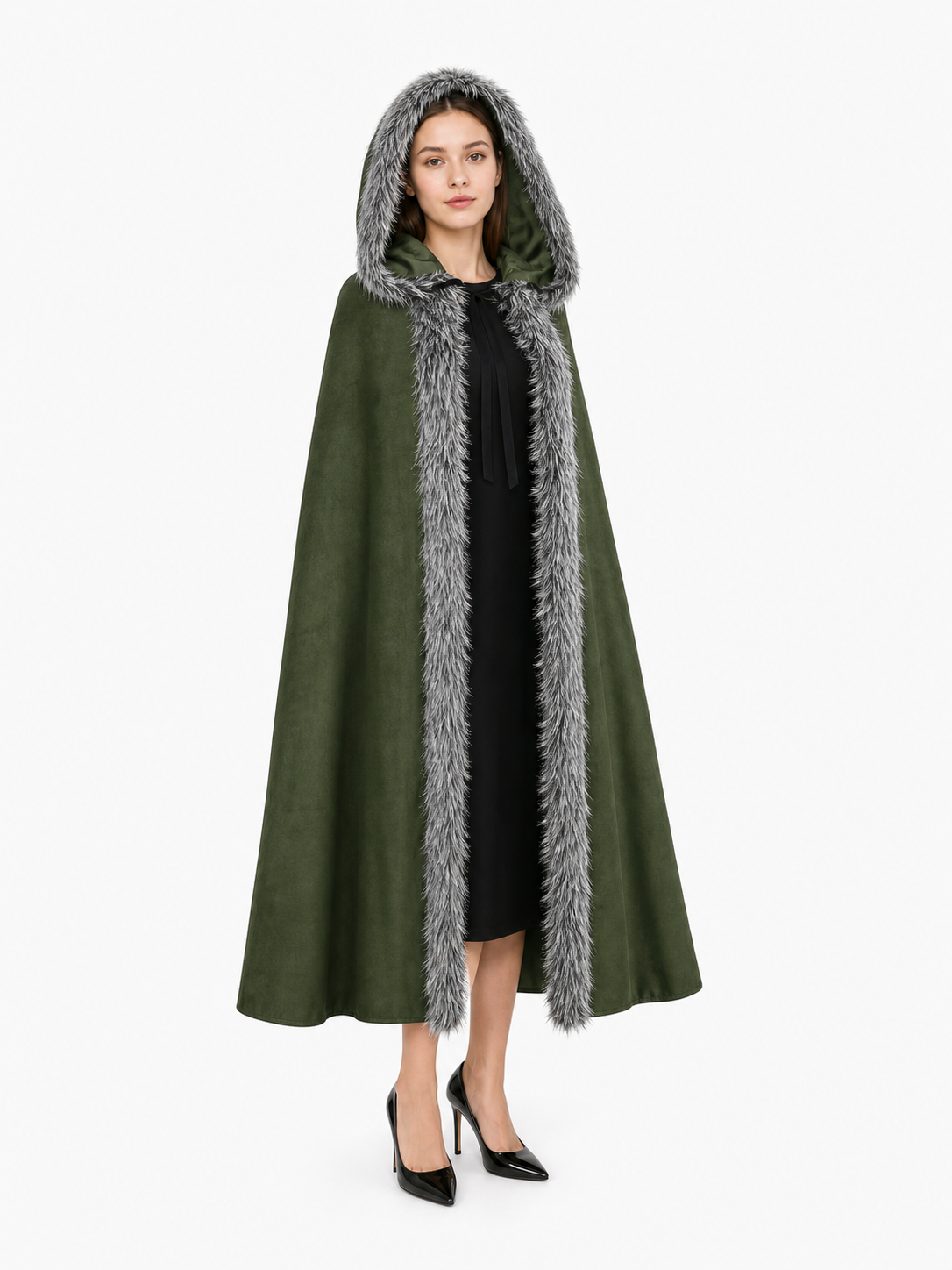 Green Hooded Costume Cloak for Cosplay