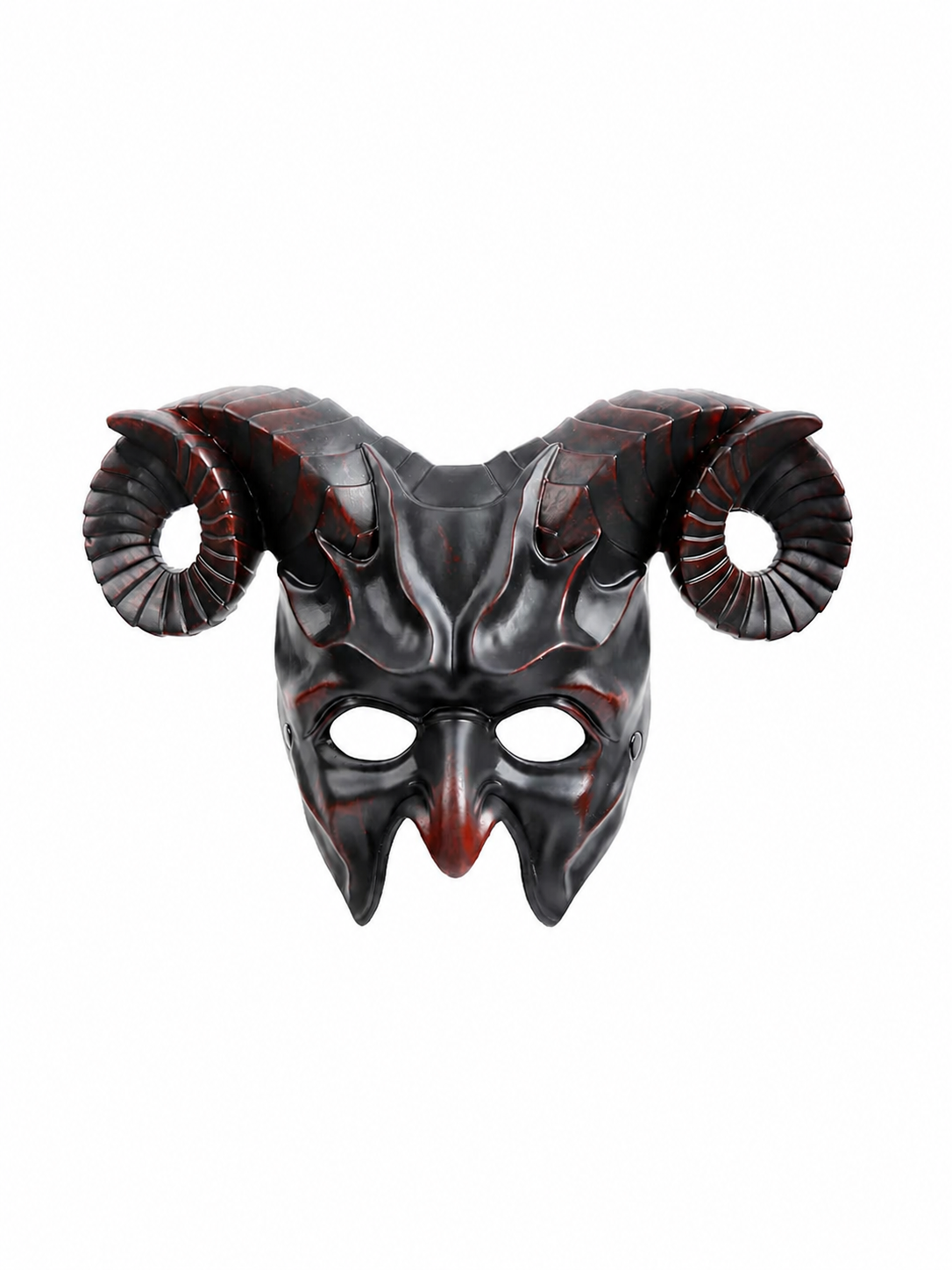 Black ram horn carnival mask product view 33