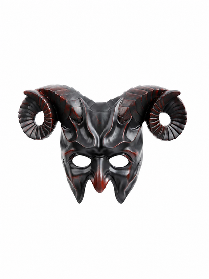 Black ram horn carnival mask product view 33