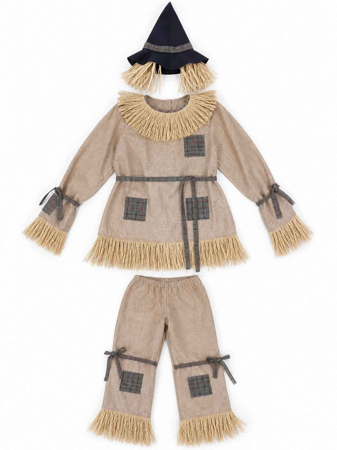 Straw Scarecrow Costume for Stage Performances