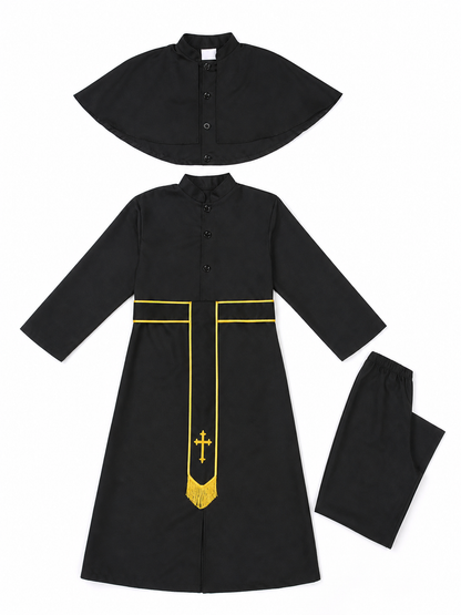 Carnival religious robe with a cross for a masquerade