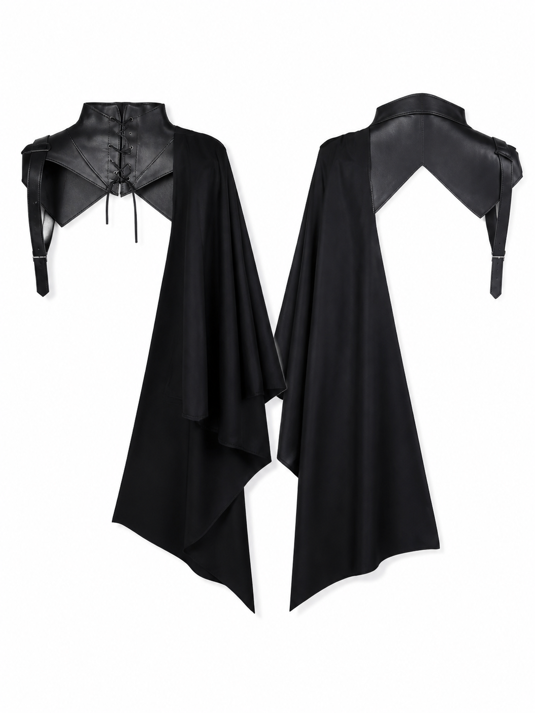 Medieval Hoodless Cloak in Gothic Style