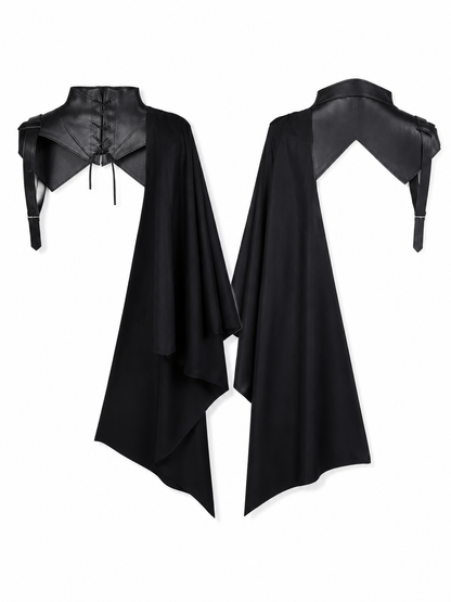 Medieval Hoodless Cloak in Gothic Style