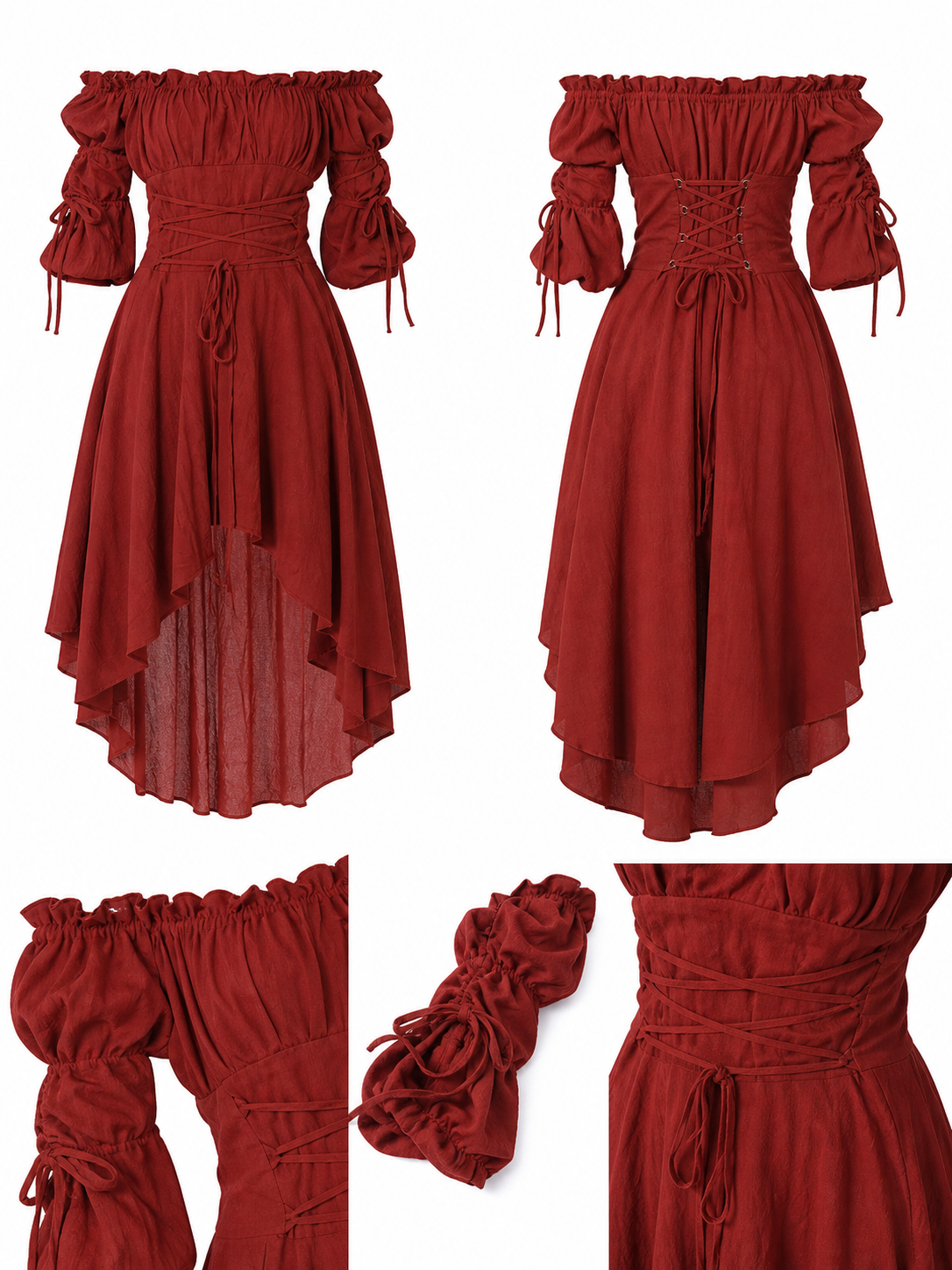 Retro Stage Dress with Asymmetrical Skirt
