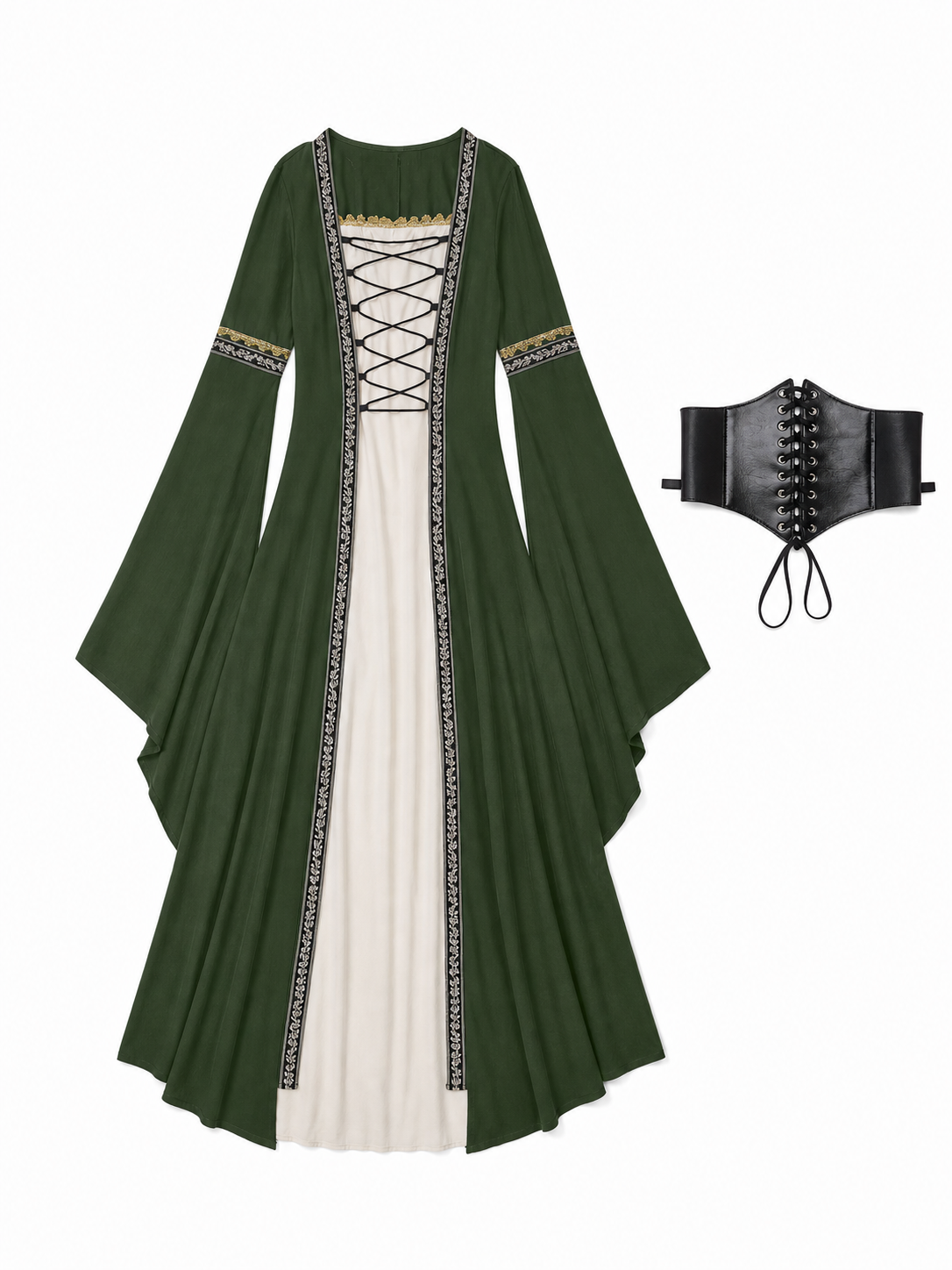 Gothic Medieval-Style Costume Dress