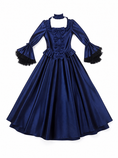 Victorian Gothic Dress with Puff Sleeves included items