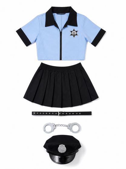 Police Costume for Cosplay, Uniform with Accessories