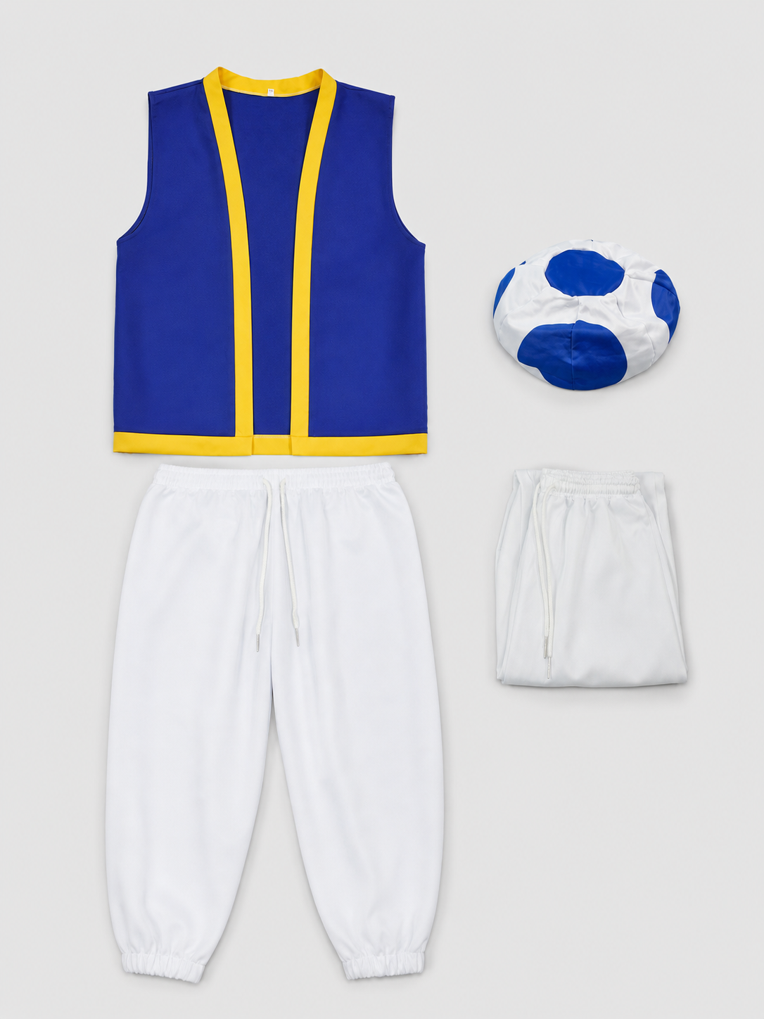Toad Cosplay Costume, Vest, Pants, and Hat