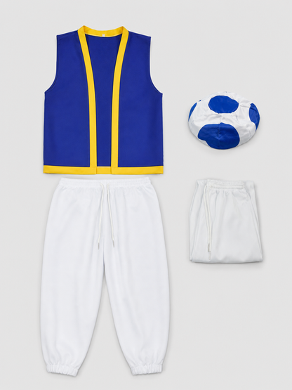 Toad Cosplay Costume, Vest, Pants, and Hat