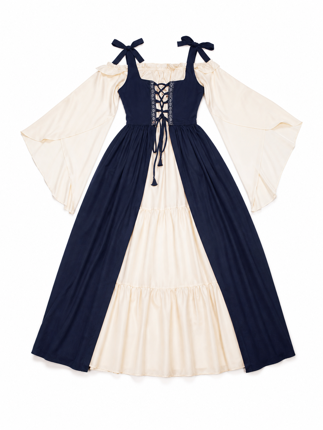 Renaissance-Style Costume Dress with Lacing