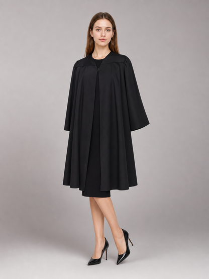 Long Black Hooded Carnival Cloak