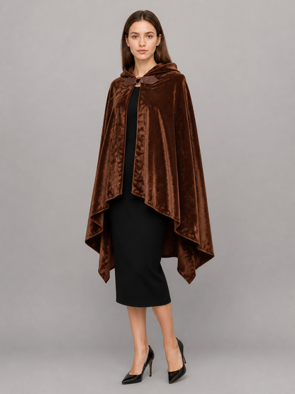 Brown Carnival Cloak with Hood