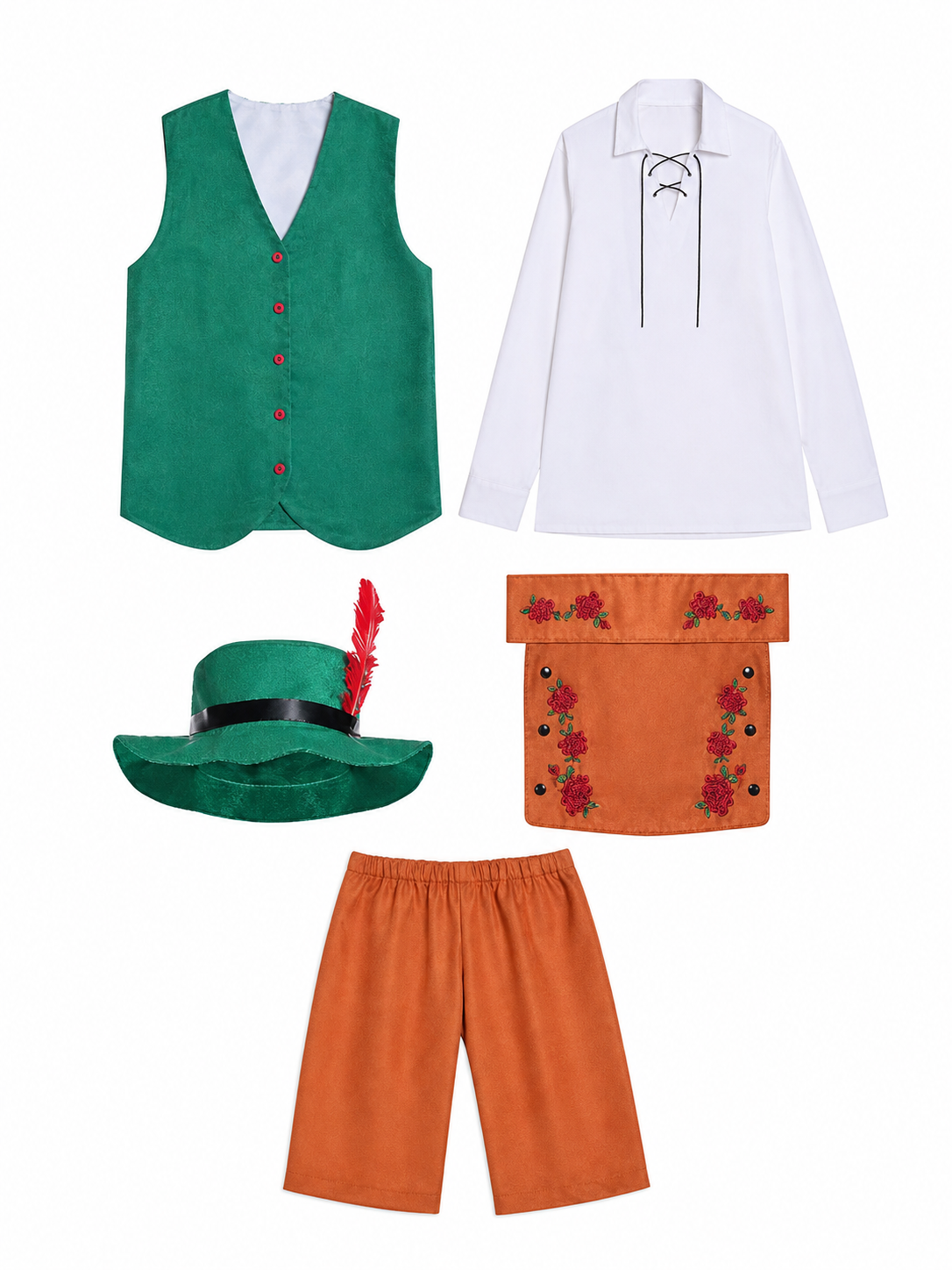 Bavarian-Style Carnival Costume with Hat