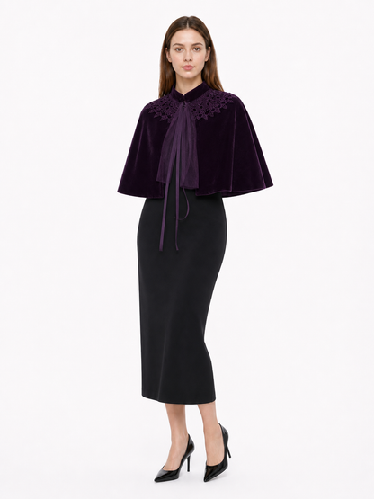 Purple Carnival Cape with Collar