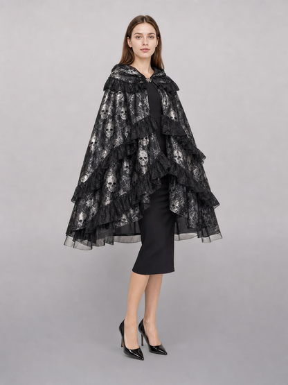Gothic witch costume for Halloween and cosplay: dress, long gloves, and stockings