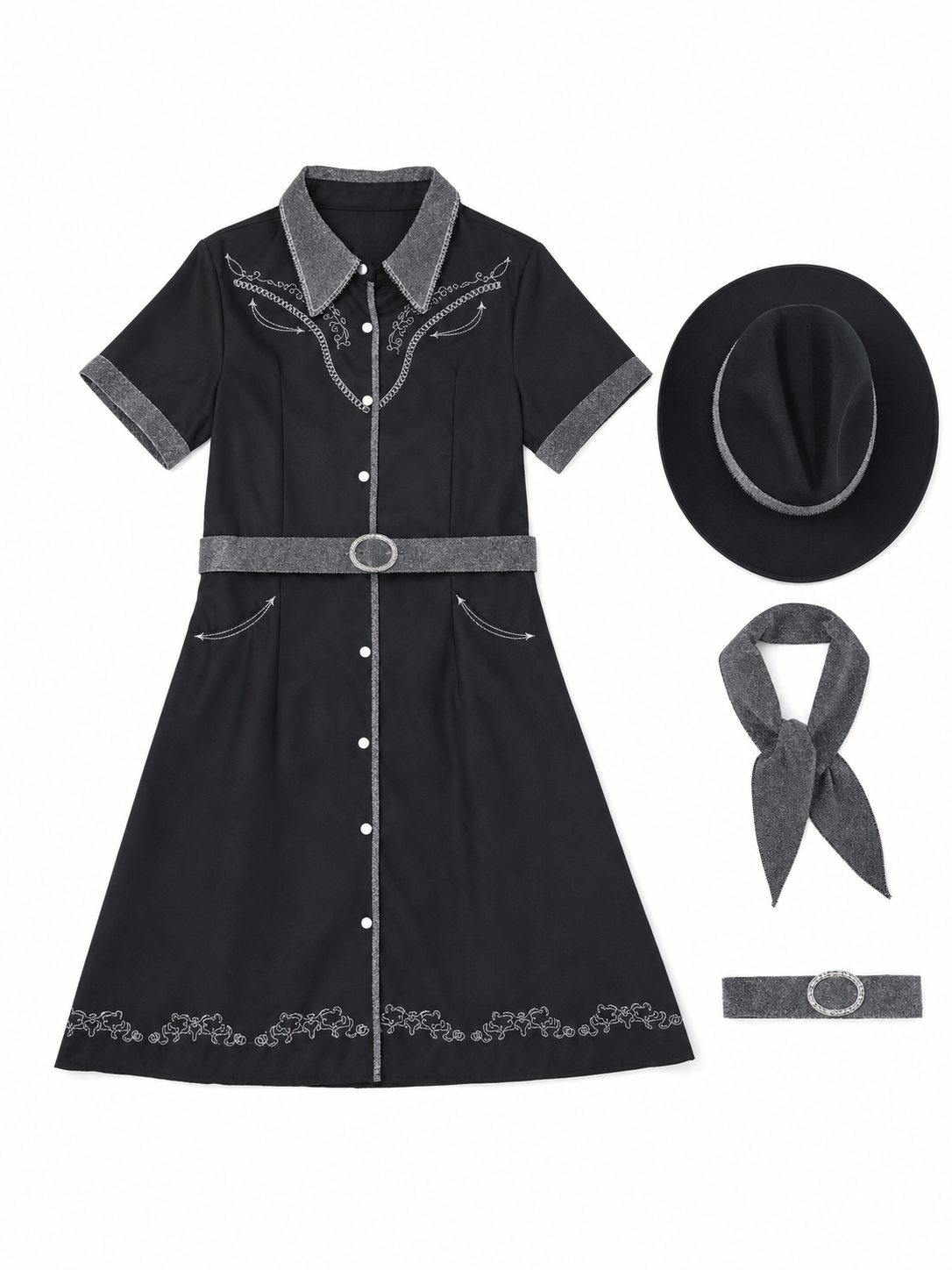 Western-Style Stage Costume for Cosplay included items